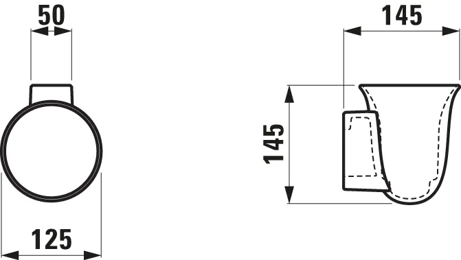 Laufen WC-Bürstengarnitur+Klosettbürste THE NEW CLASSIC Saphirkeramik weiß Laufen WC-Bürstengarnitur+Klosettbürste THE NEW CLASSIC Saphirkeramik weiß