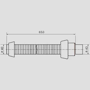 Flexibles Anschlussrohr 40 × 650 Flexibles Anschlussrohr 40 × 650