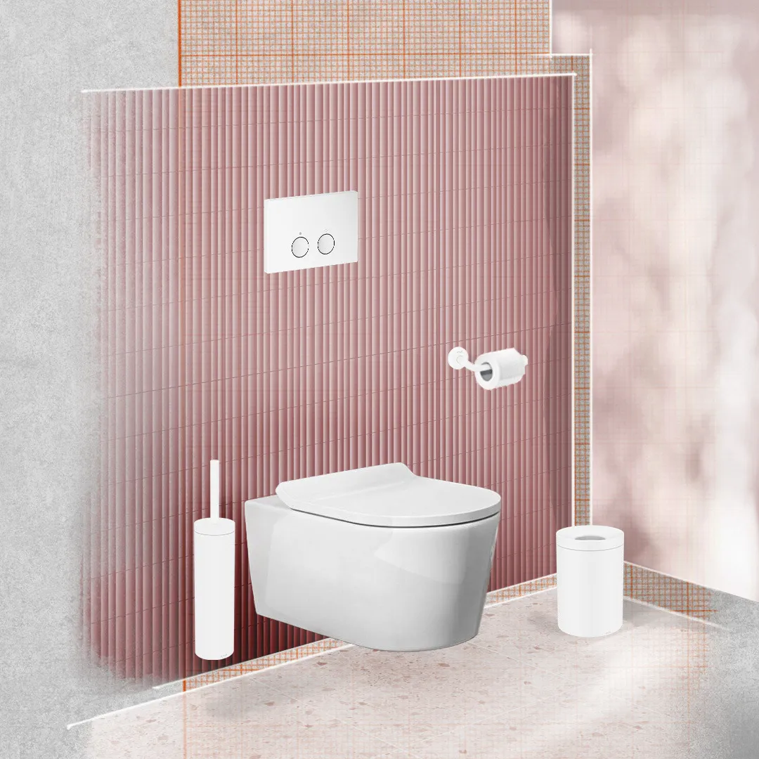 Hansgrohe AXOR FlushPlate Drückerplatte für Geberit Sigma, 2-Mengen-Spülsystem, Metall, 164 x 246 x 12 mm, mechanische Betätigung mit zwei Tasten