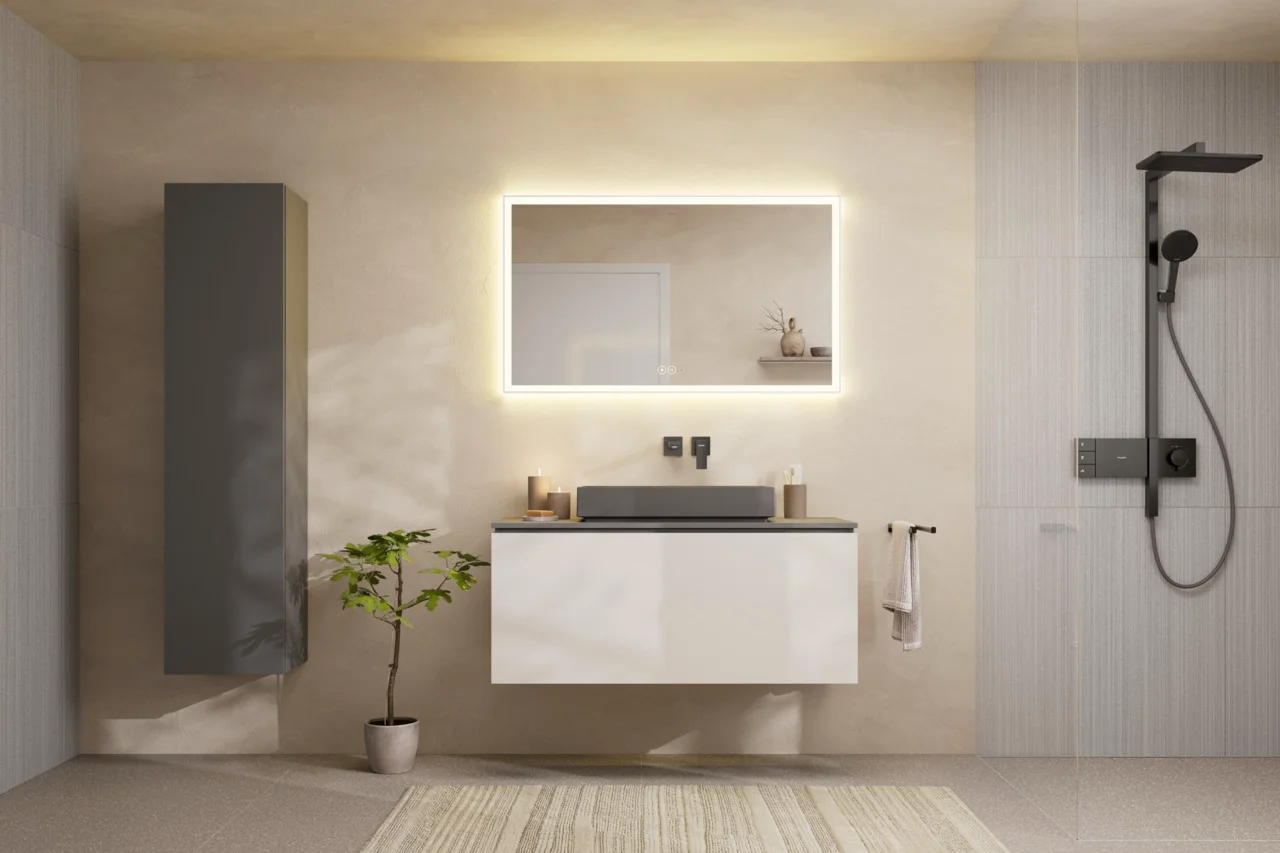 Hansgrohe Metropol Einhebel-Waschtischmischer Unterputz, Brushed Black Chrome, Ausladung 225 mm