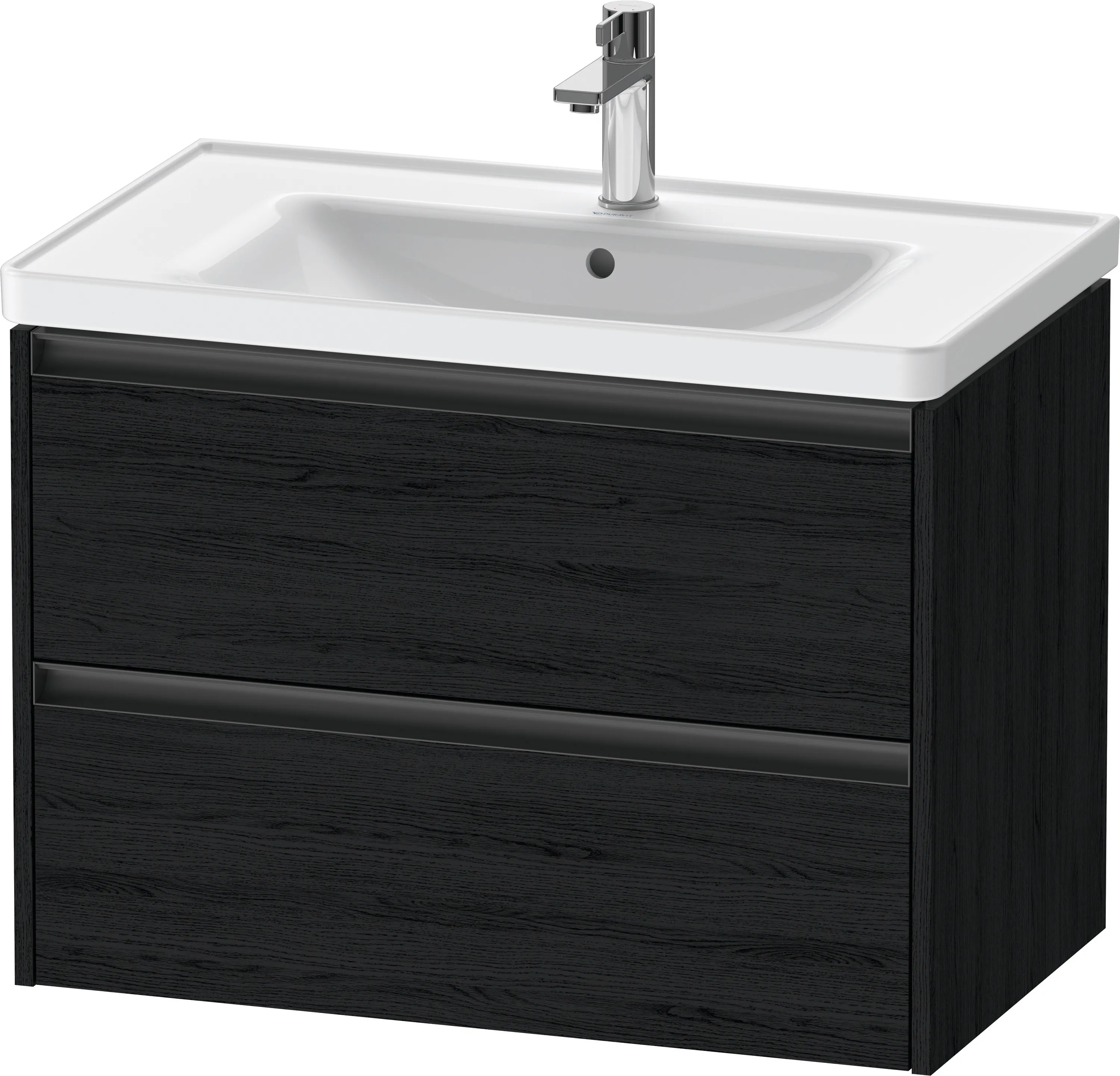 Duravit Waschtischunterschrank wandhängend „Ketho.2“ 78,4 × 54,9 × 45,5 cm Eiche Schwarz