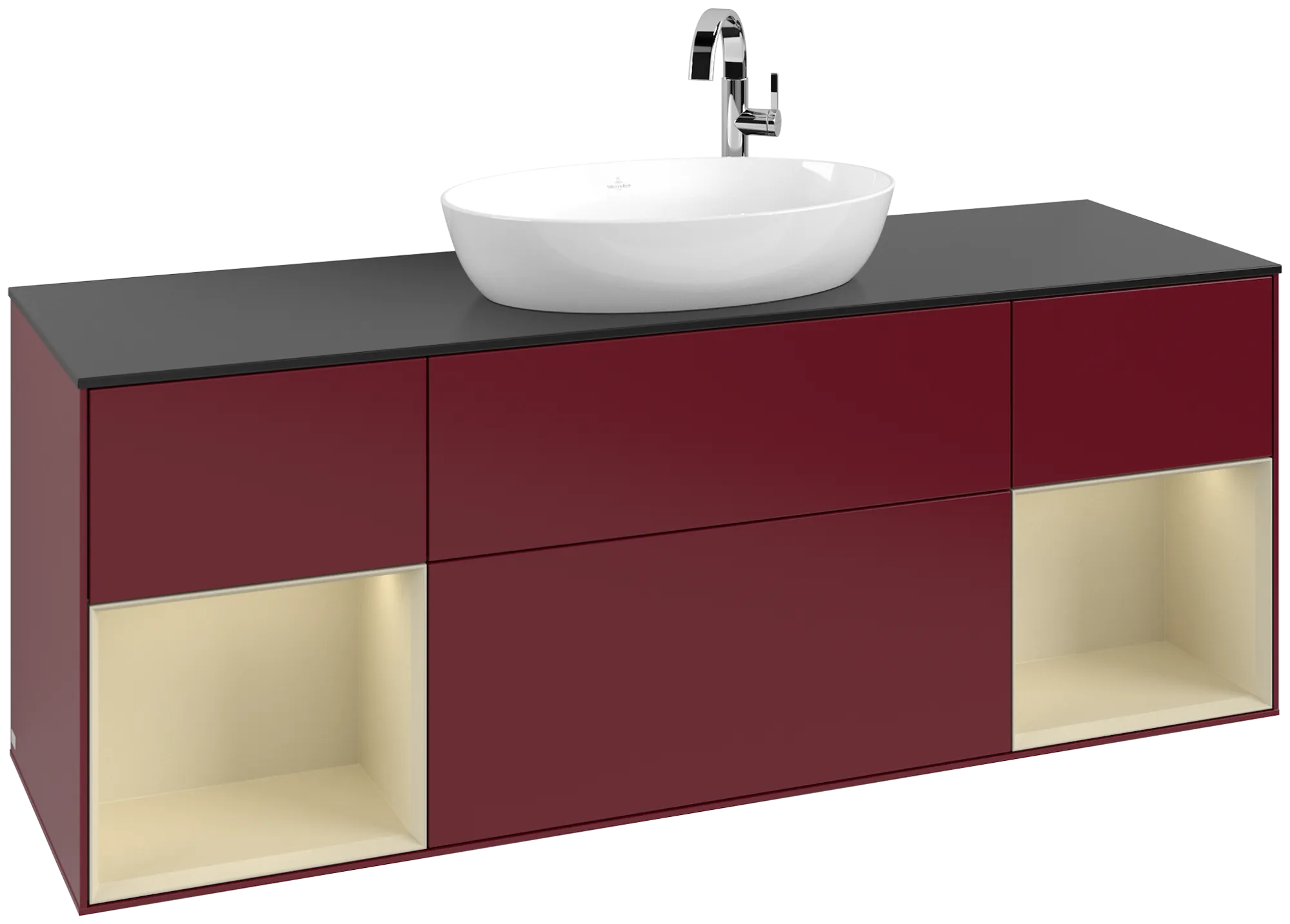 Villeroy & Boch Finion Waschbeckenunterschrank G98, 1600x603x501mm, Eckig, Beleuchtet