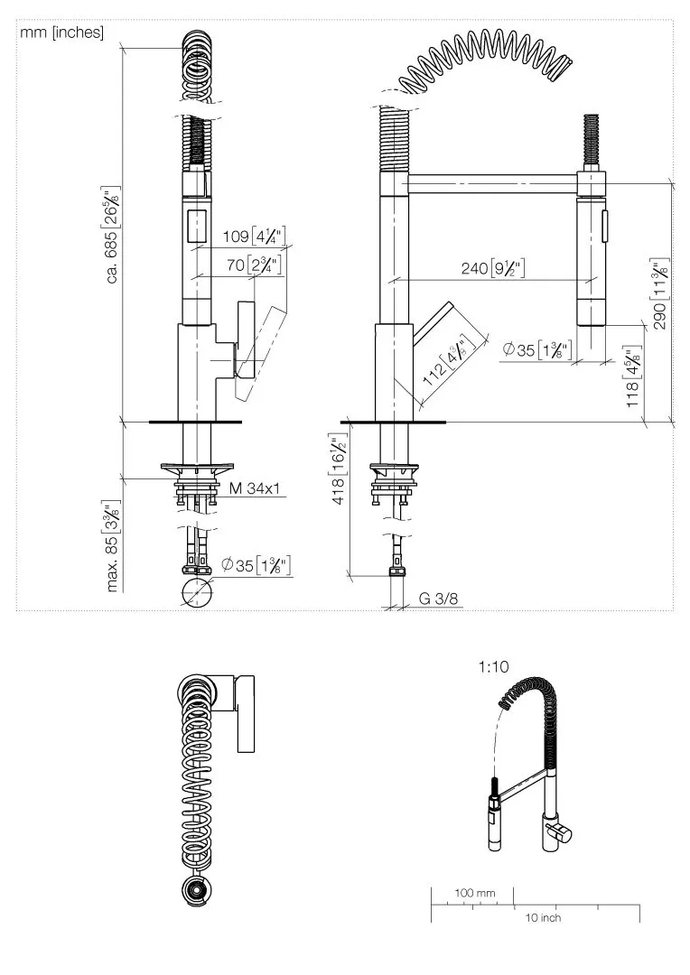 Einhebelmischer Profi TARA ULTRA Chrom 33860875