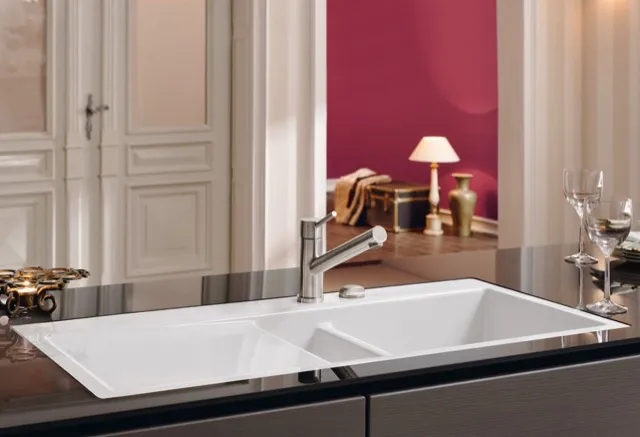 Villeroy & Boch flächenbündiges Küchenspülbecken „Subway“ 60 flat 965 × 475 × 220 mm, für Becken rechts in Graphite Villeroy & Boch flächenbündiges Küchenspülbecken „Subway“ 60 flat 965 × 475 × 220 mm, für Becken rechts in Graphite