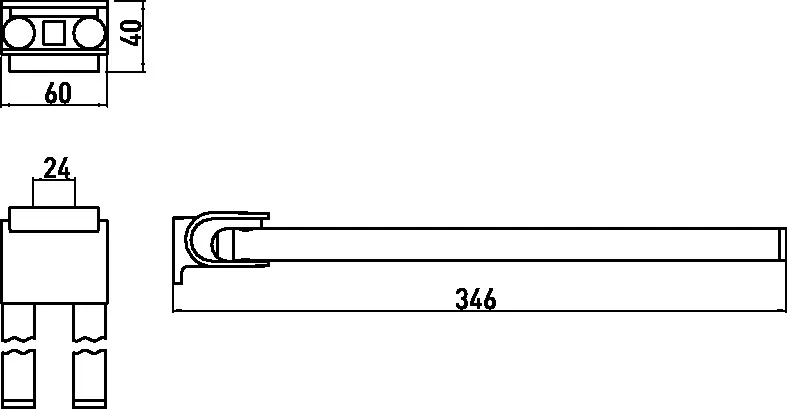 emco system 2 Handtuchhalter schwenkbar 2-armig, 346 mm, chrom emco system 2 Handtuchhalter schwenkbar 2-armig, 346 mm, chrom
