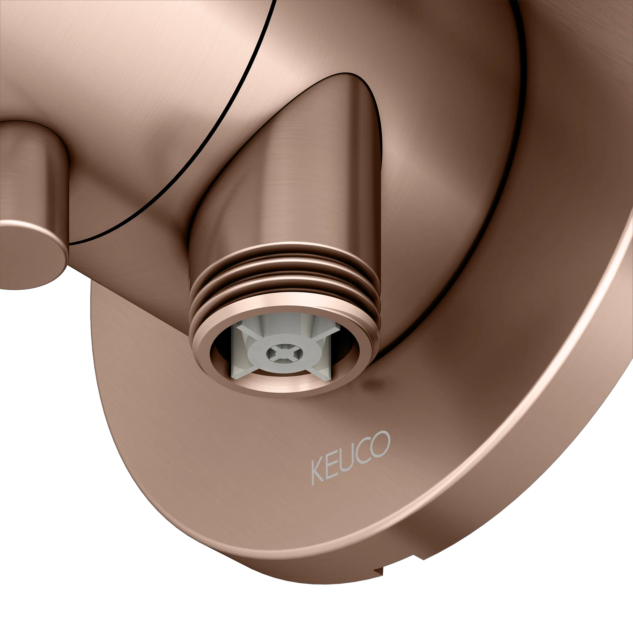 IXMO 2-Wege Ab- u. Umstellventil UP IXMO Comfort, rund Rotgold geb.
