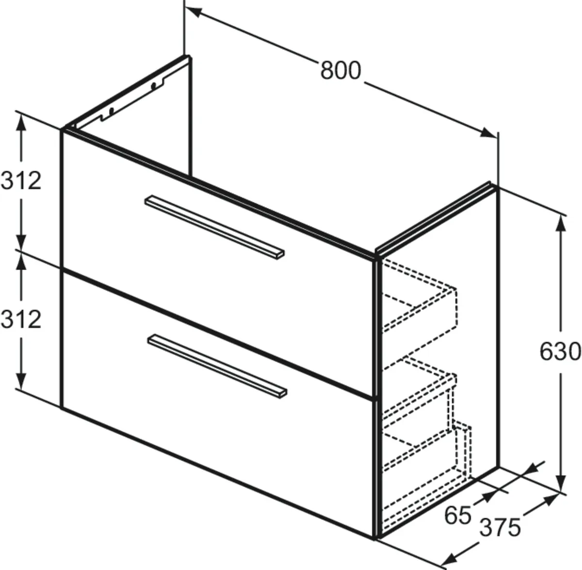 Ideal Standard Waschtischunterschrank „i.lifeS“ 80 × 63 × 37,5 cm Greige matt Ideal Standard Waschtischunterschrank „i.lifeS“ 80 × 63 × 37,5 cm Greige matt