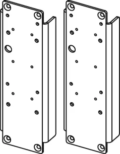 TECEprofil Stahlplattenset zur Aufnahme von Stützklappgriffen B TECEprofil Stahlplattenset zur Aufnahme von Stützklappgriffen B