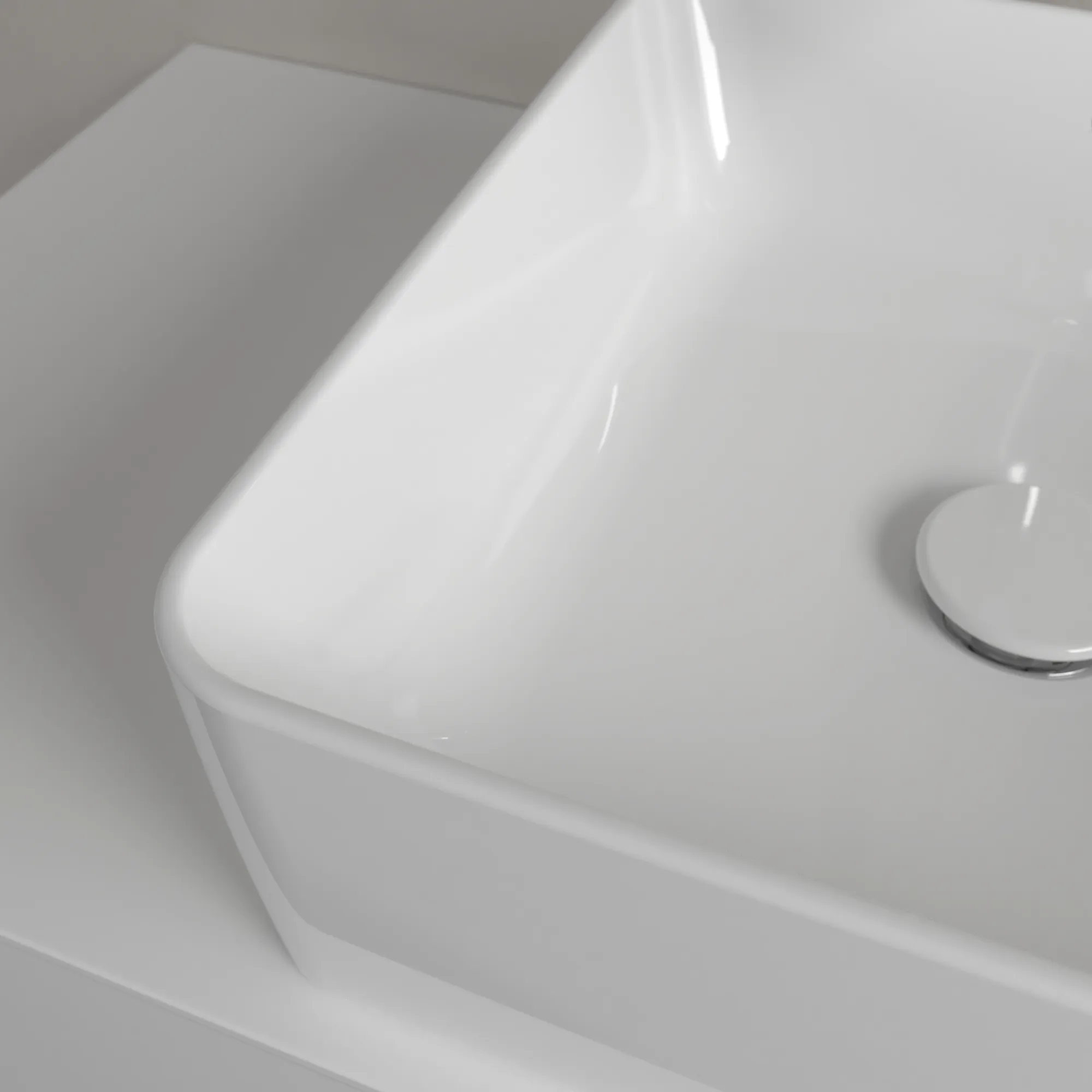 Villeroy & Boch Aufsatzwaschtisch quadrat aus TitanCeram „Collaro“ 145 mm, ohne Hahnlochbohrung in Weiß Alpin Villeroy & Boch Aufsatzwaschtisch quadrat aus TitanCeram „Collaro“ 145 mm, ohne Hahnlochbohrung in Weiß Alpin