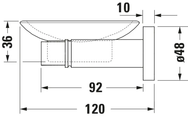 Duravit Seifenschale „D-Code“, Befestigung sichtbar, links 13,5 × 5,3 × 12 cm in chrom / weiß / Duravit Seifenschale „D-Code“, Befestigung sichtbar, links 13,5 × 5,3 × 12 cm in chrom / weiß /