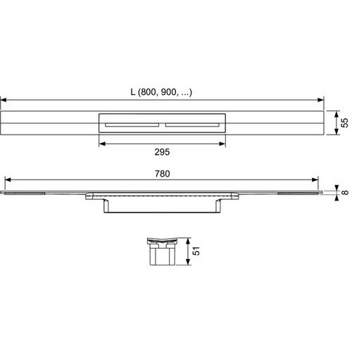 TECEDrain 1000 + Ablauf 65 mm TECEDrain 1000 + Ablauf 65 mm
