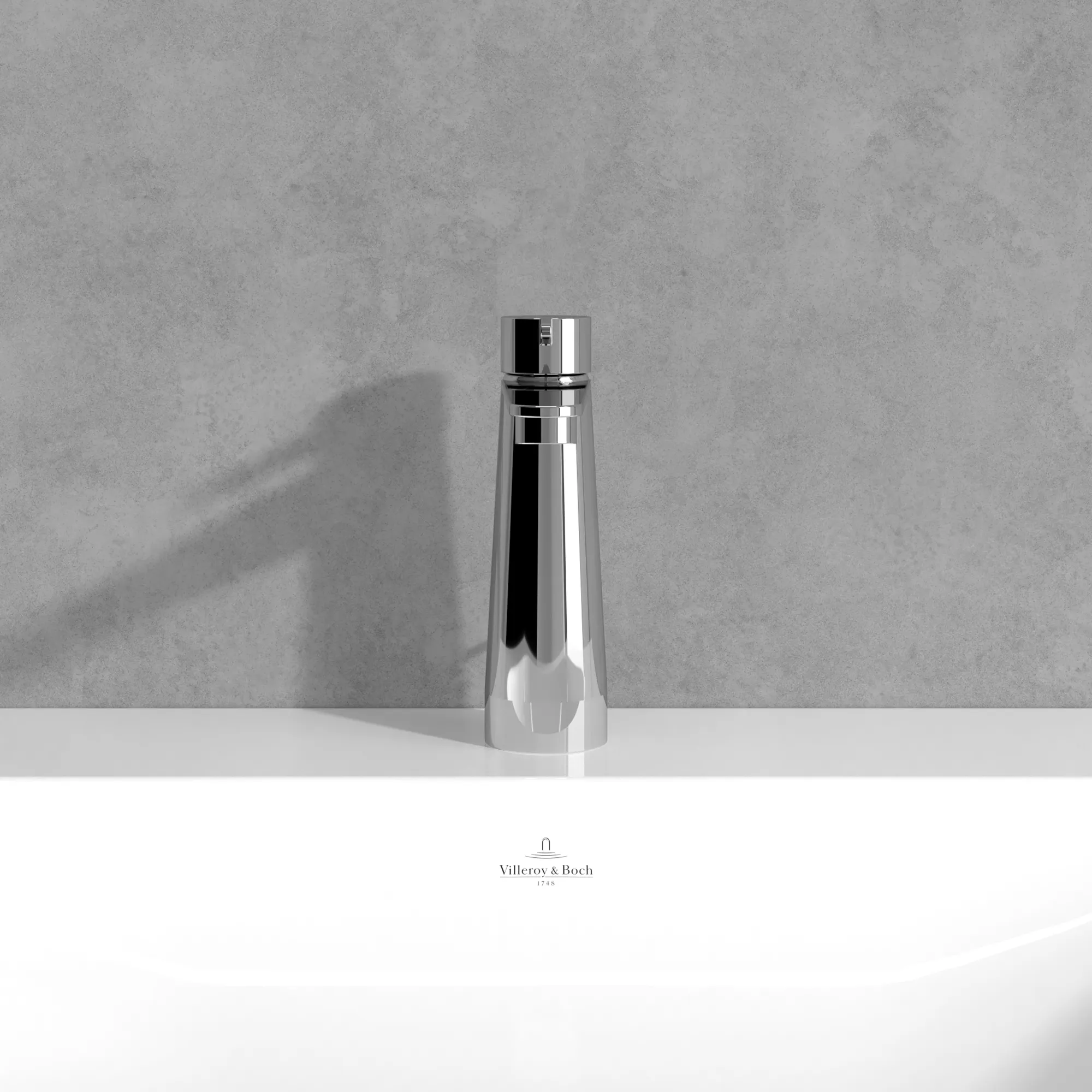 Einhand-Waschtischarmatur „Conum“ 16,5 cm Ausladung 129 mm in Chrom Einhand-Waschtischarmatur „Conum“ 16,5 cm Ausladung 129 mm in Chrom