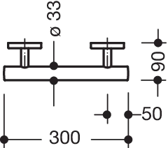 HEWI Haltegriff „System 800K“ in Rubinrot