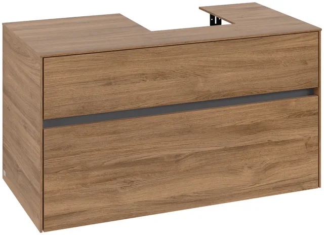 Villeroy & Boch Waschtischunterschrank „Collaro“ 1000 × 548 × 500 mm Kansas Oak, ohne Beleuchtung, für Becken rechts