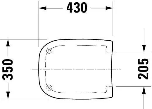 Duravit WC-Sitz Compact „D-Code“ 36 × 43 × 4 cm in, Scharniere Edelstahl Duravit WC-Sitz Compact „D-Code“ 36 × 43 × 4 cm in, Scharniere Edelstahl
