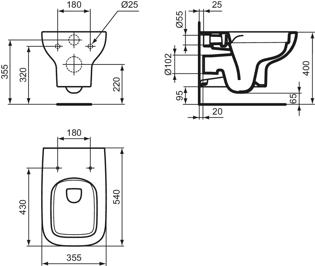 WC-Paket i.life A Randlos mit WC-Sitz Softclose Weiß WC-Paket i.life A Randlos mit WC-Sitz Softclose Weiß