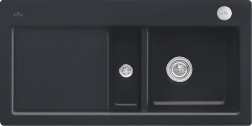 Villeroy & Boch Subway 60 flat 67122F flächenbündige Spüle Pure Black