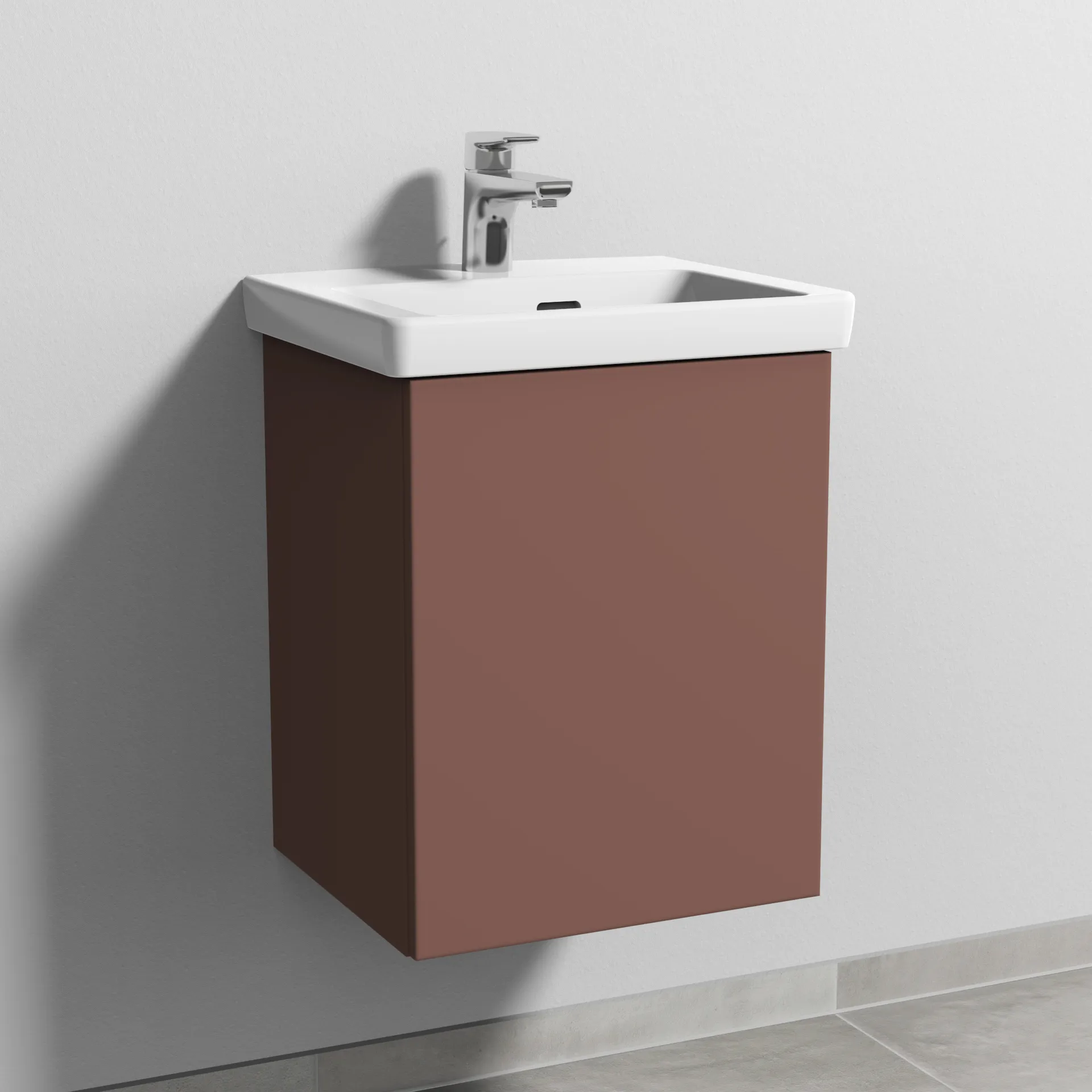 Sanipa Waschtischunterschrank „3way“ 407 × 517 × 361 mm in Wine-Red, Anschlag rechts
