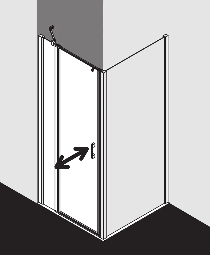 Kermi Duschtür Pendeltür 1-flügelig mit Festfeld links für Nische und Ecke „LIGA“ 185 cm Glas Klar, Profile Silber Hochglanz, Drehtür einteilig Kermi Duschtür Pendeltür 1-flügelig mit Festfeld links für Nische und Ecke „LIGA“ 185 cm Glas Klar, Profile Silber Hochglanz, Drehtür einteilig