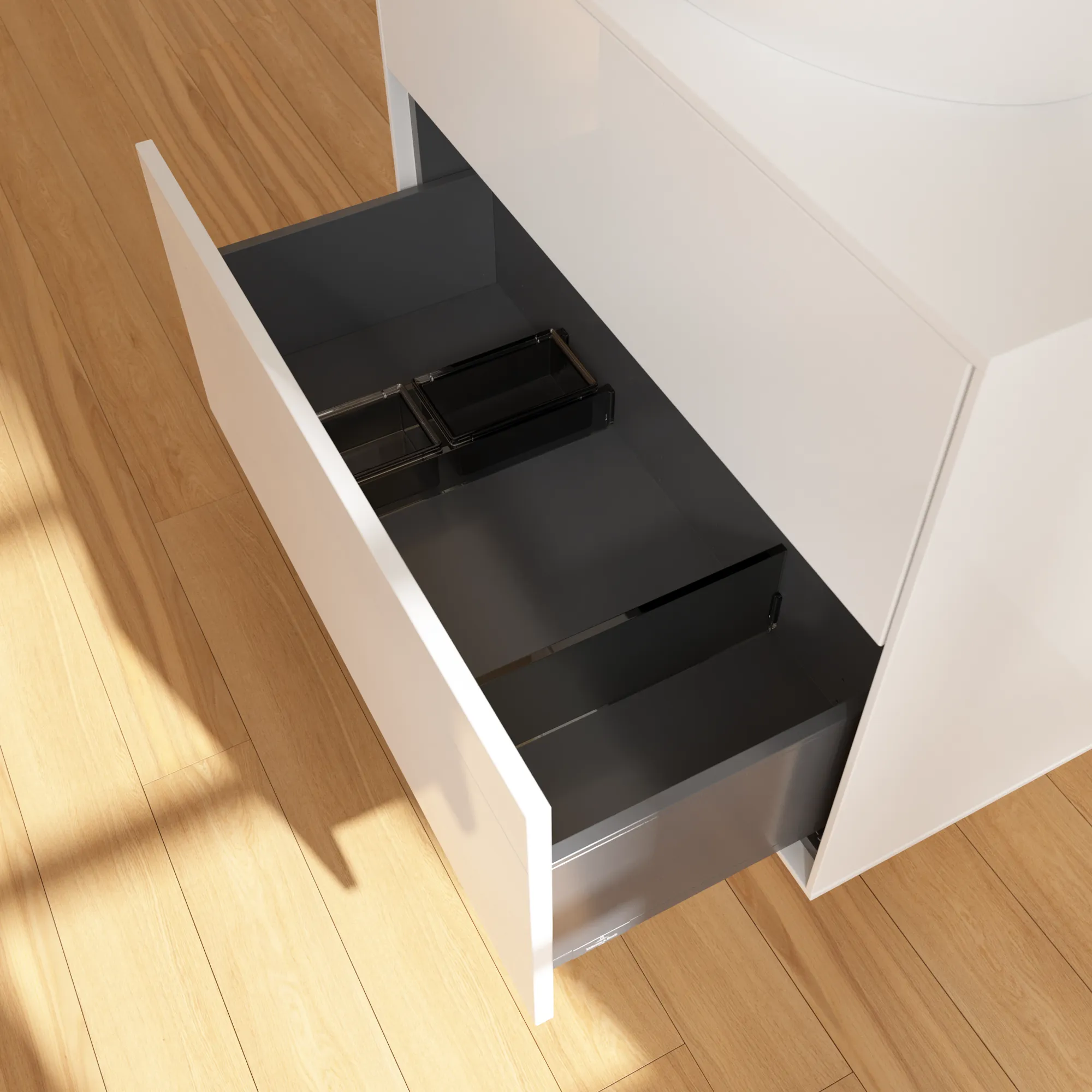 Villeroy & Boch Waschtischunterschrank „Finion“ für Schrankwaschtisch 800 × 603 × 501 mm Glossy White Lacquer, für Becken mittig, mit Hahnlochbohrung Villeroy & Boch Waschtischunterschrank „Finion“ für Schrankwaschtisch 800 × 603 × 501 mm Glossy White Lacquer, für Becken mittig, mit Hahnlochbohrung