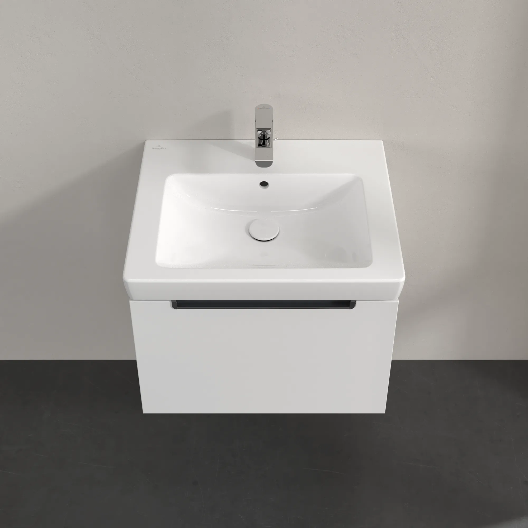 Villeroy & Boch Waschtischunterschrank „Subway 2.0“ 587 × 420 × 454 mm Weiß Matt, für Becken mittig, ohne Beleuchtung