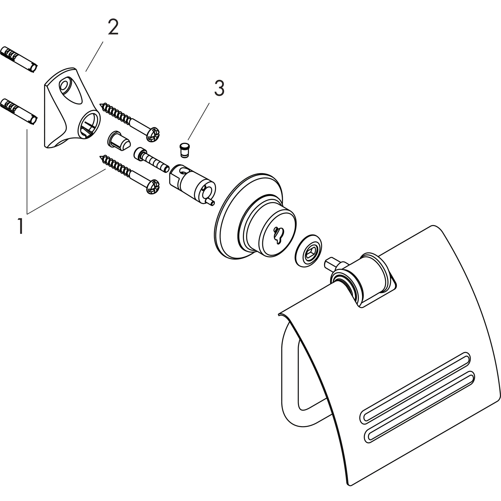 Papierrollenhalter Axor Montreux chrom