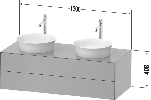 Duravit Waschtischunterschrank wandhängend „White Tulip“ 130 × 40,8 × 55 cm Duravit Waschtischunterschrank wandhängend „White Tulip“ 130 × 40,8 × 55 cm