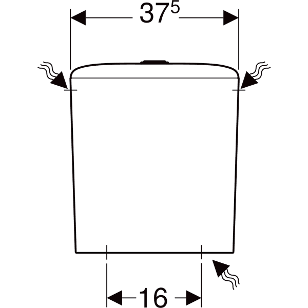 Spülkasten „iCon“ 37,5 × 42,5 × 14,5 cm in weiß alpin Spülkasten „iCon“ 37,5 × 42,5 × 14,5 cm in weiß alpin