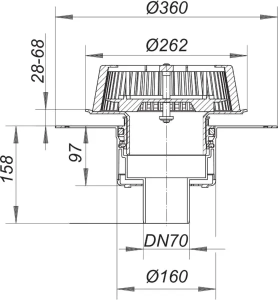 Notablauf SuperDrain 62 PVC, DN 70 Notablauf SuperDrain 62 PVC, DN 70