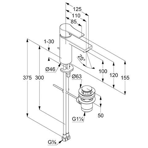 Kludi ZENTA SL Waschtisch-EHM 100mm Ablaufgarnitur chrom Kludi ZENTA SL Waschtisch-EHM 100mm Ablaufgarnitur chrom