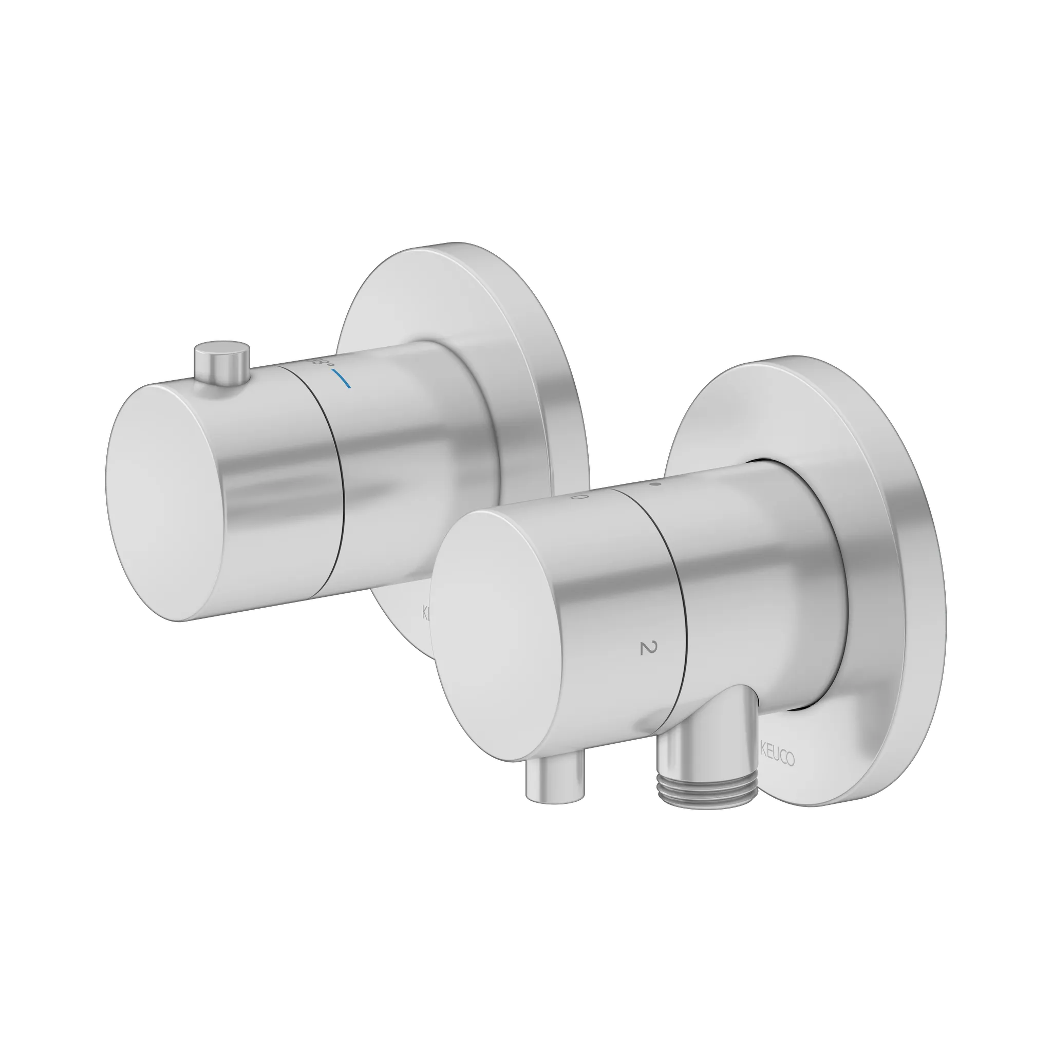 Plan blue 53953171221 Thermostatarmatur Set UP 2-Wege m.Schlauchan./Brauseh. Aluminium-finish Plan blue 53953171221 Thermostatarmatur Set UP 2-Wege m.Schlauchan./Brauseh. Aluminium-finish