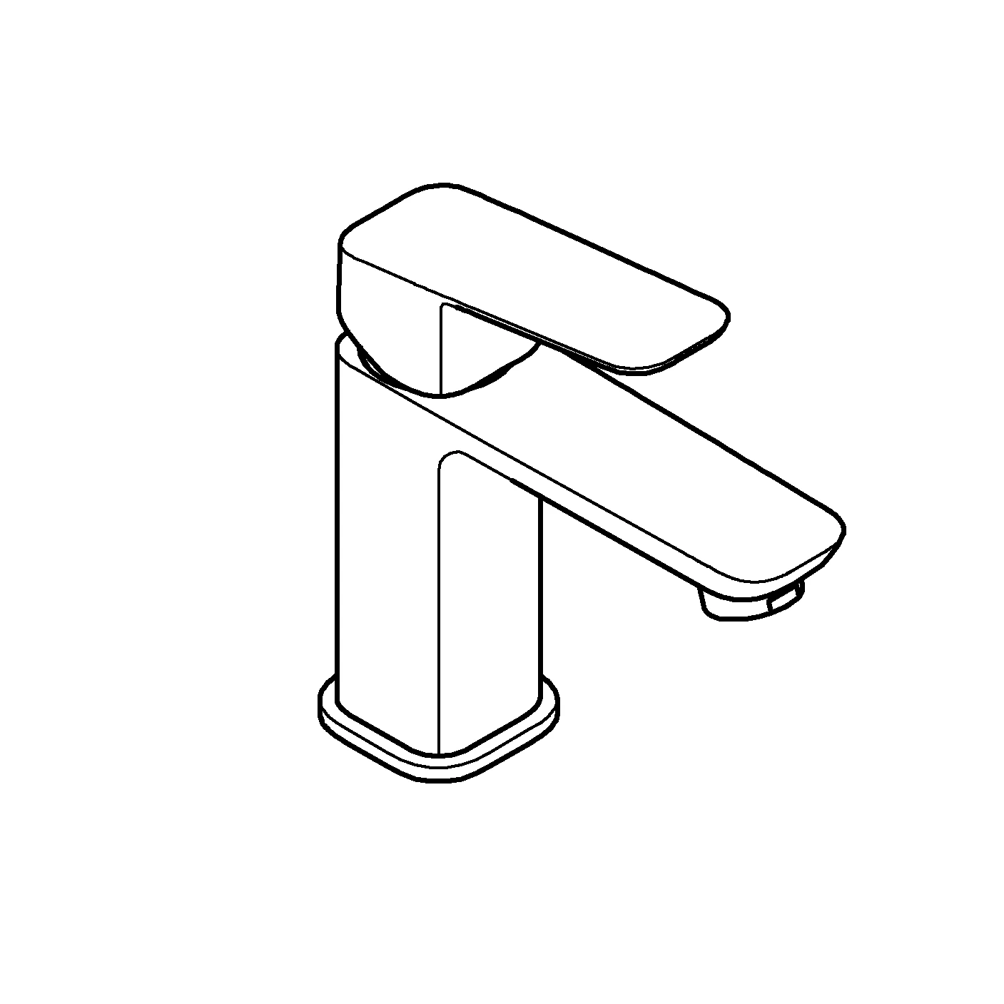 Waschtischarmatur „Cubeo“ Ausladung 106 mm in chrom