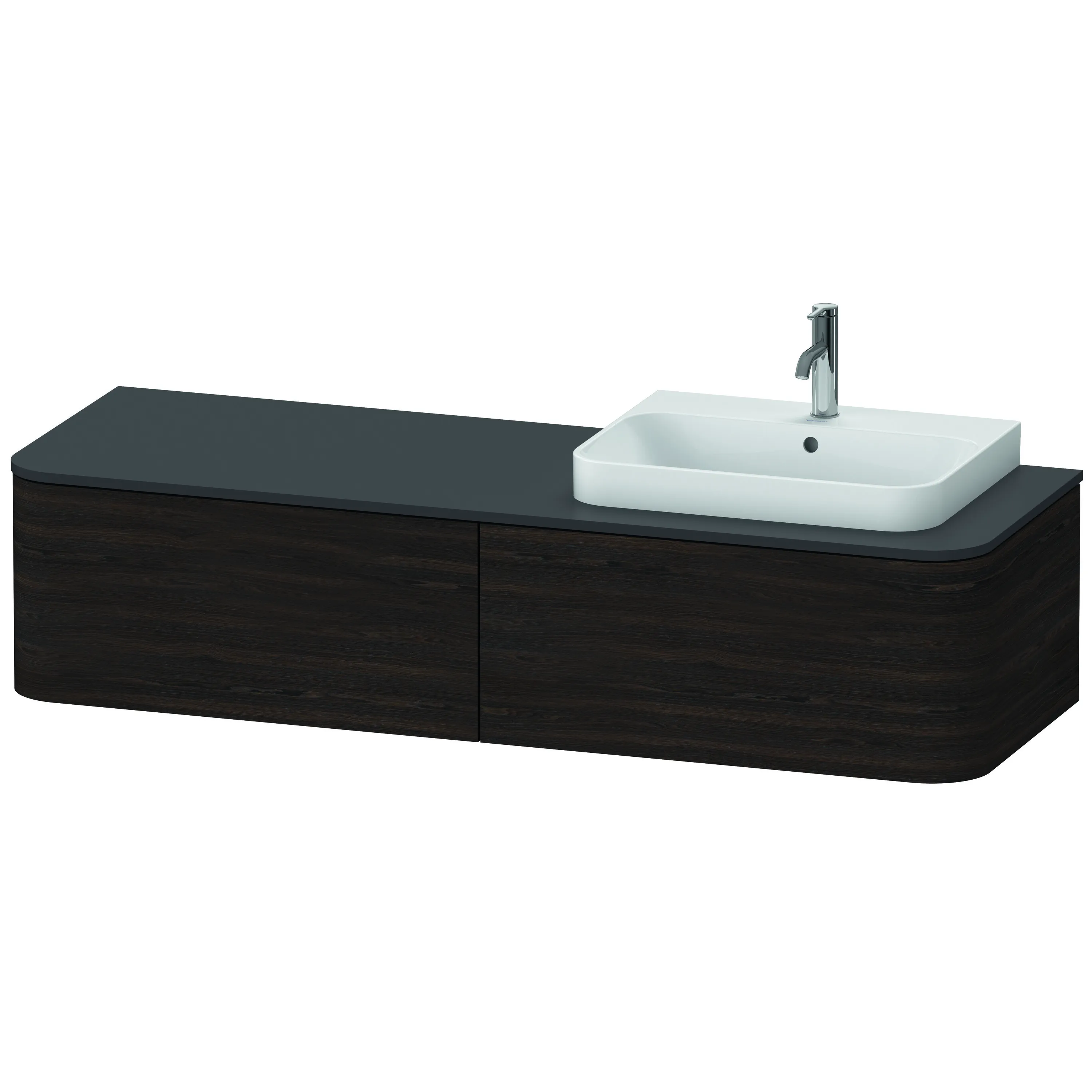 Duravit Waschtischunterschrank wandhängend „Happy D.2 Plus“ Nussbaum gebürstet Duravit Waschtischunterschrank wandhängend „Happy D.2 Plus“ Nussbaum gebürstet