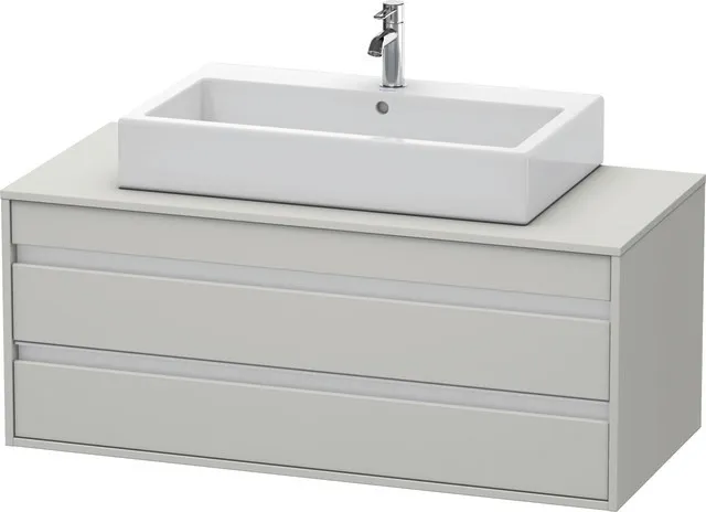 Duravit Waschtischunterschrank wandhängend „Ketho“ 120 × 49,6 × 55 cm Betongrau Matt