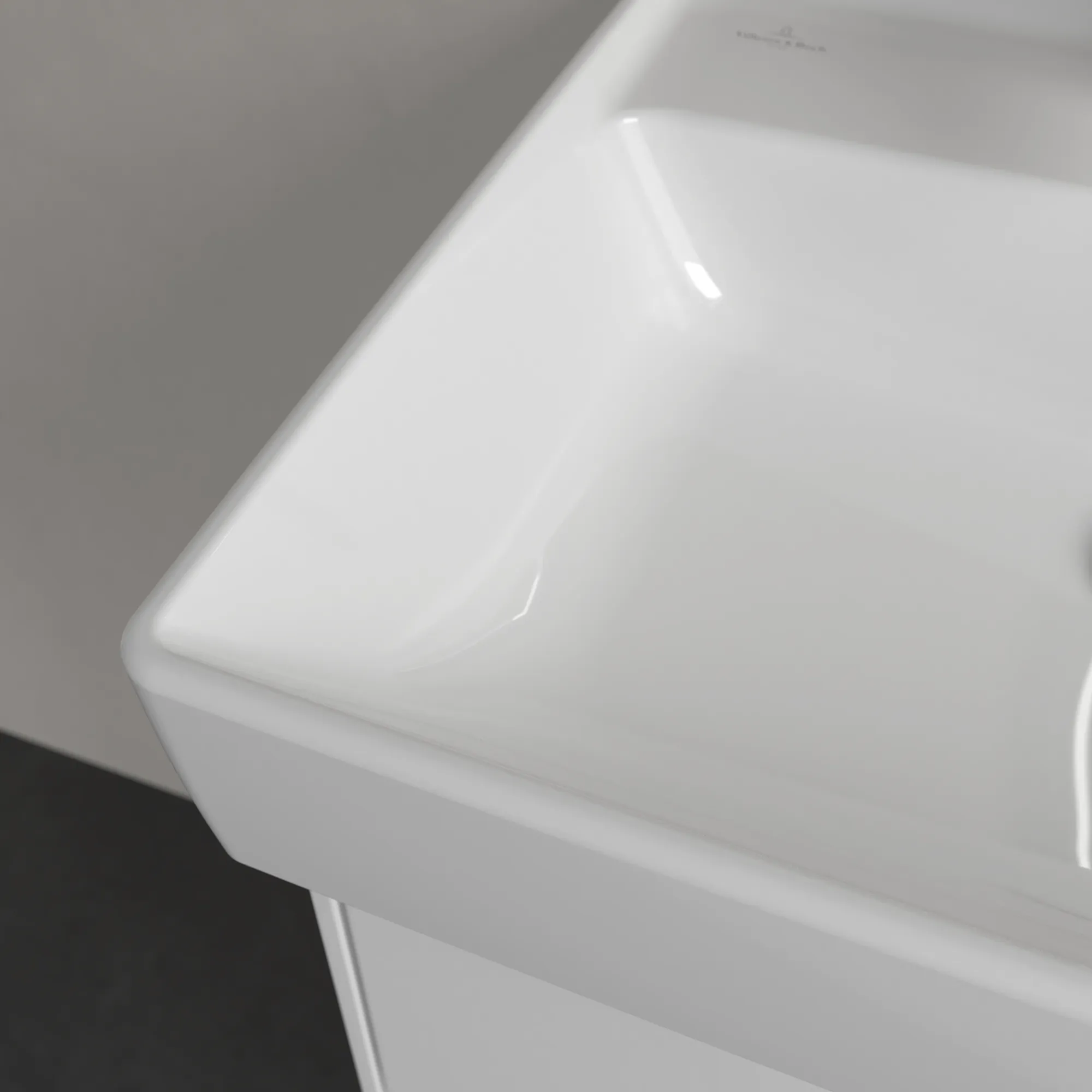 Villeroy & Boch Handwaschbecken aus TitanCeram „Collaro“ 500 × 400 × 150 mm, mit Hahnlochbohrung, Hahnlochposition mittig in Weiß Alpin Villeroy & Boch Handwaschbecken aus TitanCeram „Collaro“ 500 × 400 × 150 mm, mit Hahnlochbohrung, Hahnlochposition mittig in Weiß Alpin