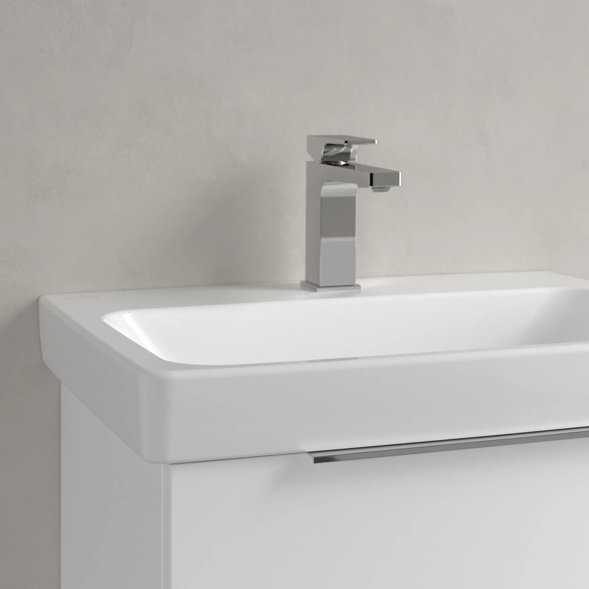 Villeroy & Boch Waschbecken „Architectura“ 600 × 445 × 165 mm, ohne Hahnlochbohrung, Hahnlochposition mittig in Weiß Alpin Villeroy & Boch Waschbecken „Architectura“ 600 × 445 × 165 mm, ohne Hahnlochbohrung, Hahnlochposition mittig in Weiß Alpin