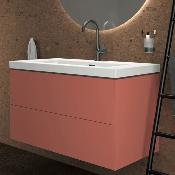 Ideal Standard Waschtischunterschrank „Conca“ 100 × 55,5 × 50,5 cm Sunset matt lackiert Ideal Standard Waschtischunterschrank „Conca“ 100 × 55,5 × 50,5 cm Sunset matt lackiert