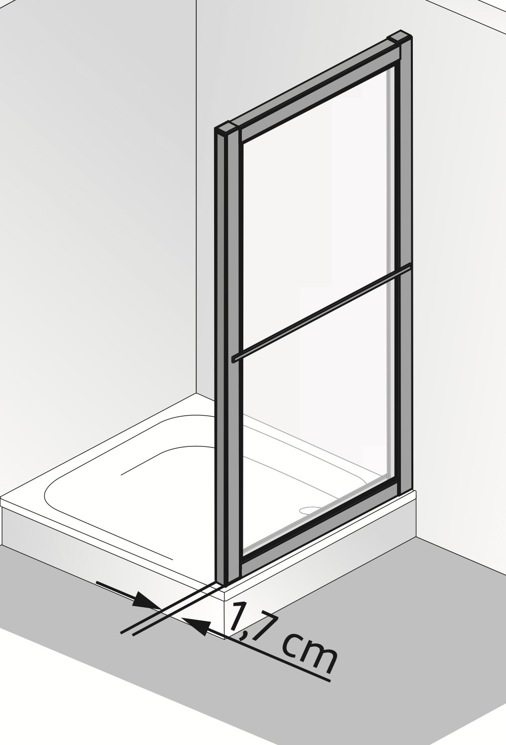 HSK gerahmte Seitenwand für Drehpunkttür „Favorit“ Glas Tropfen hell (Kunstglas), Profile Pergamon, für #Türbreite#, H: 1850 mm HSK gerahmte Seitenwand für Drehpunkttür „Favorit“ Glas Tropfen hell (Kunstglas), Profile Pergamon, für #Türbreite#, H: 1850 mm
