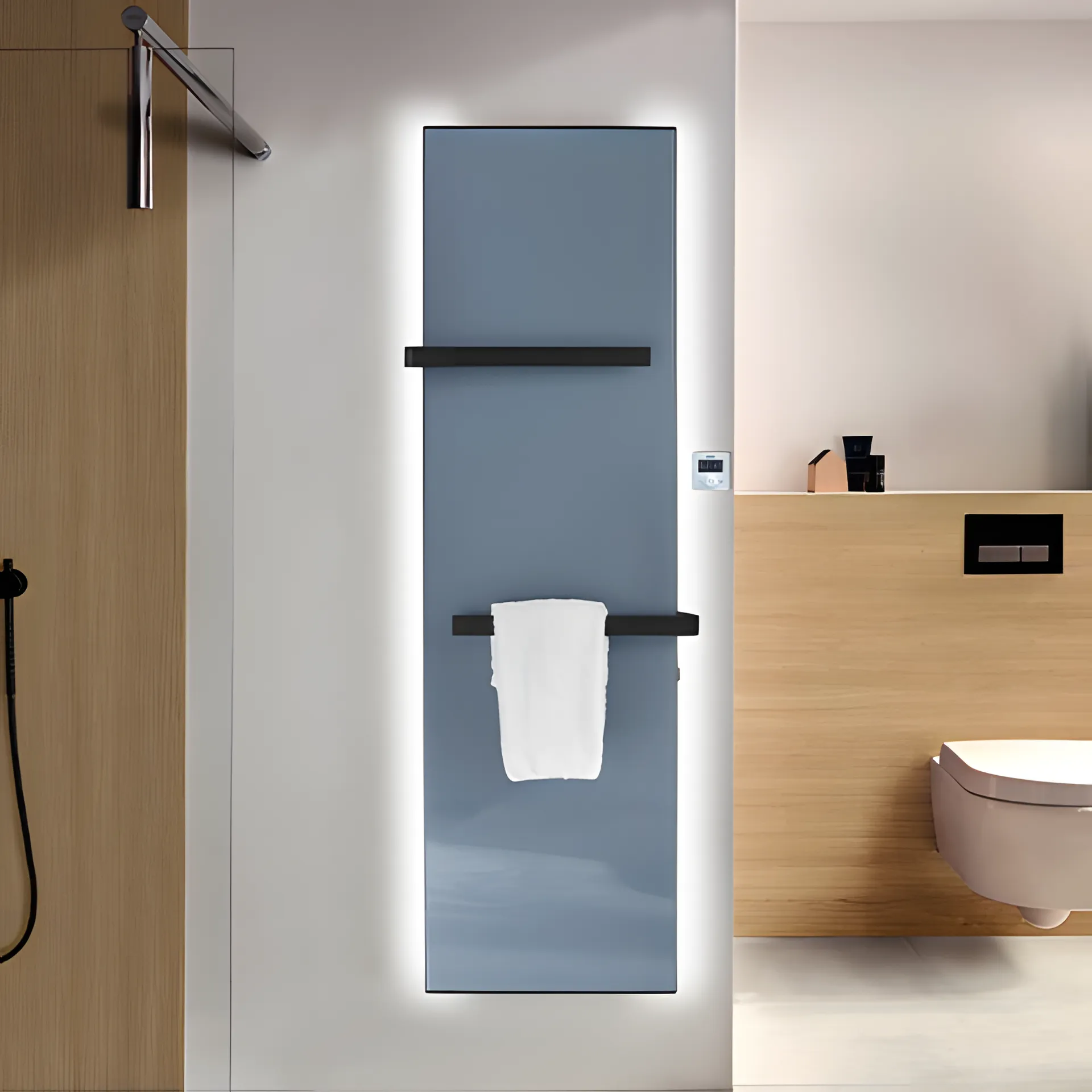 BEMM Design-Elektroheizkörper „Plawa Glas EK“ 49,5 × 180 cm in Weiß (RAL 9016) BEMM Design-Elektroheizkörper „Plawa Glas EK“ 49,5 × 180 cm in Weiß (RAL 9016)