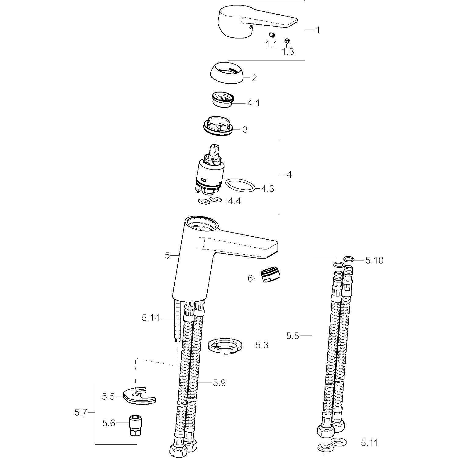 Einhand-Waschtischarmatur „Twist XL“ Ausladung 123 mm in Chrom Einhand-Waschtischarmatur „Twist XL“ Ausladung 123 mm in Chrom