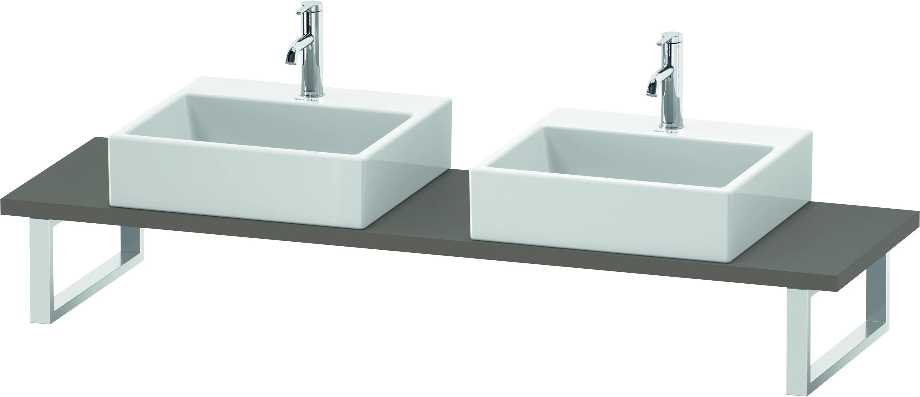Duravit Konsole „L-Cube“ in Basalt Matt