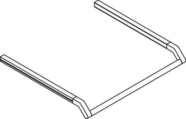 Waschtischprofile mit Haltegriff, d:25mm, plvb weiß tiefmatt Waschtischprofile mit Haltegriff, d:25mm, plvb weiß tiefmatt