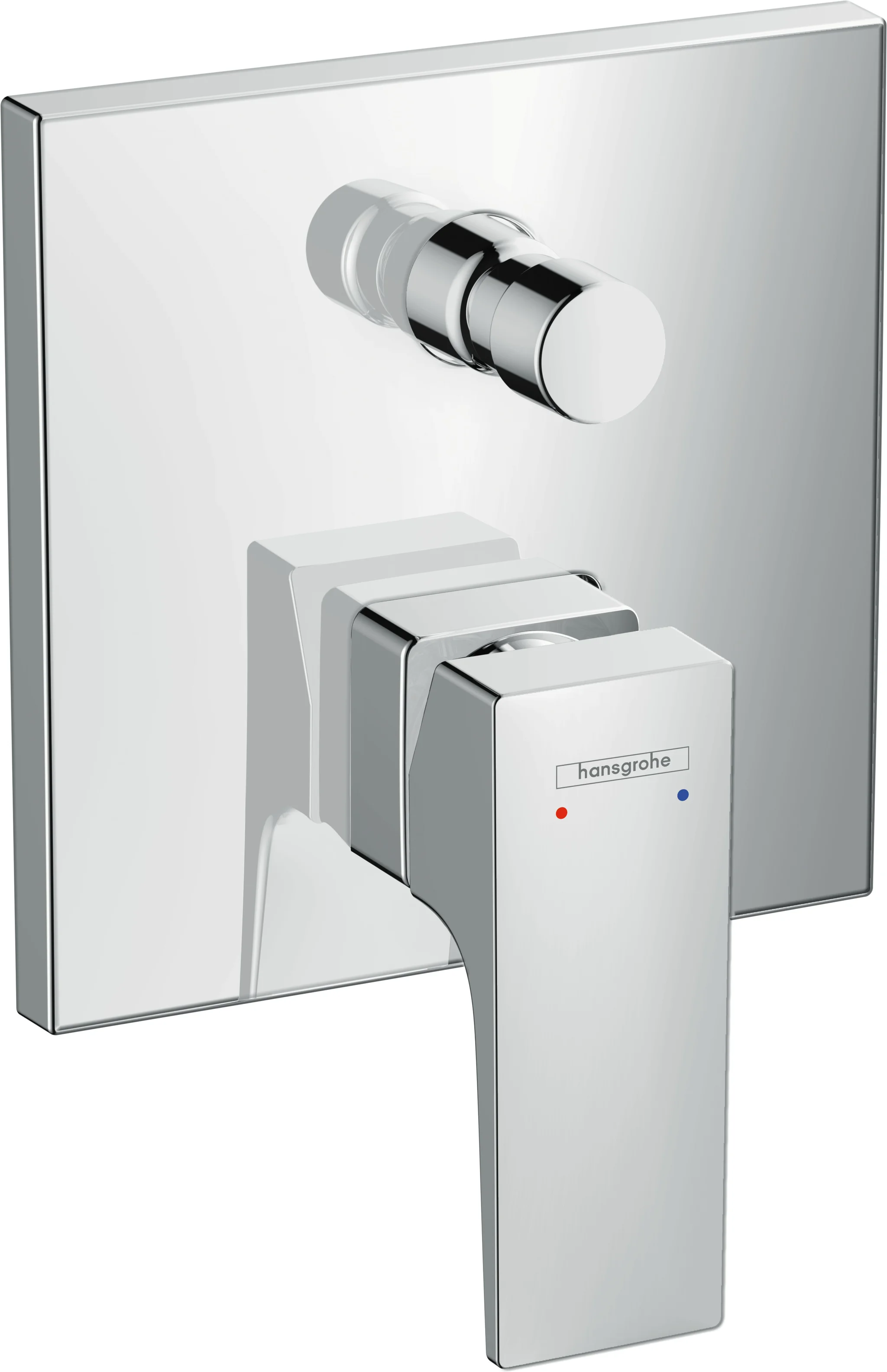 Hansgrohe Metropol Einhebel-Wannenmischer Unterputz, Chrom, 2 Verbraucher, Keramikmischsystem, einstellbare Temperaturbegrenzung, automatische Rückstellung, Schalldämpfer
