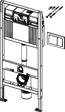 TECEbase WC-Set mit Base-Spülkasten, inklusive WC-Betätigungsplatte TECEbase in schwarz matt 112 × 50 × 15 cm TECEbase WC-Set mit Base-Spülkasten, inklusive WC-Betätigungsplatte TECEbase in schwarz matt 112 × 50 × 15 cm