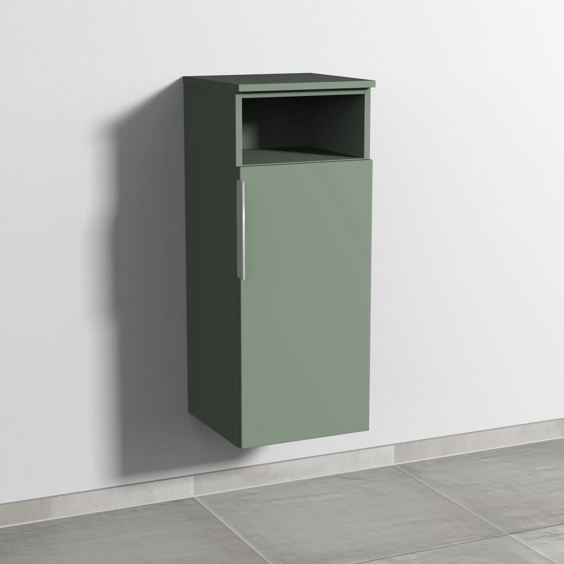 Sanipa Mittelschrank „3way“ 350 × 850 × 345 mm Anschlag rechts, in Soft-Green, Anschlag rechts