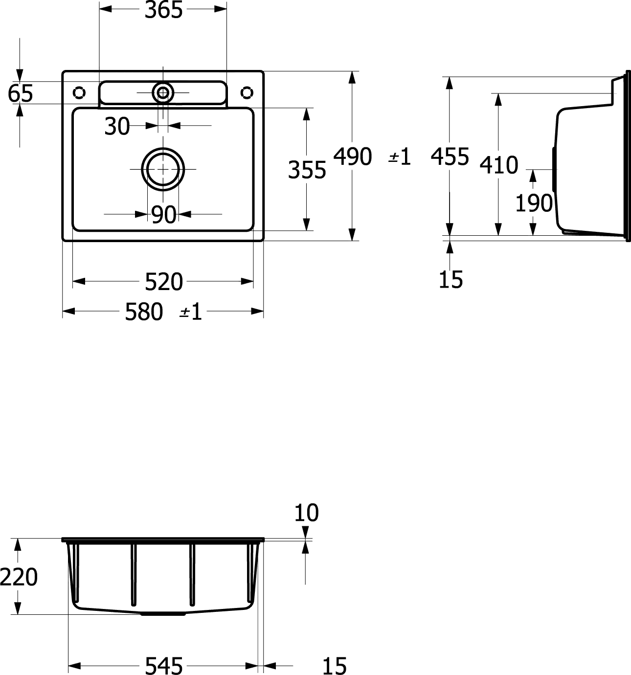 Küchenspülbecken „Siluet“