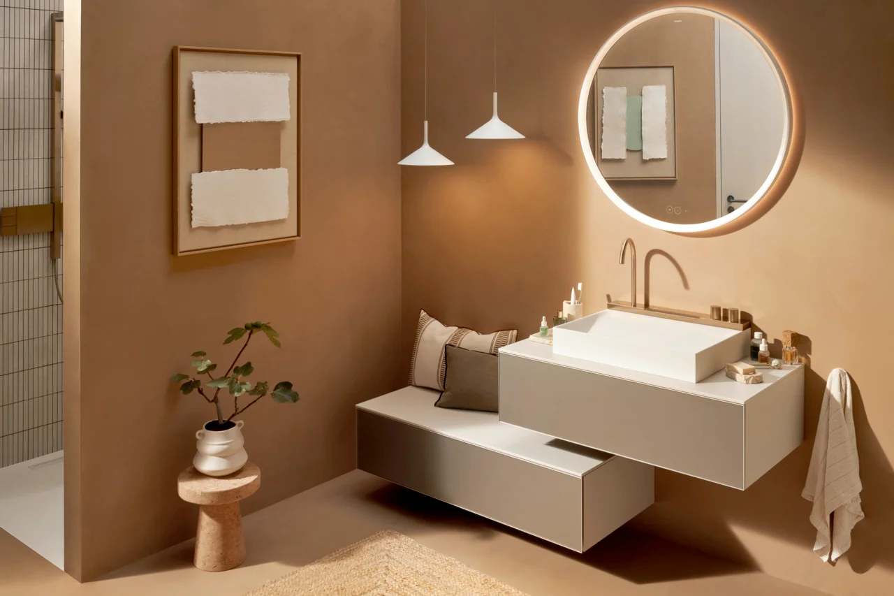 Hansgrohe Xarita S Spiegel 900/50 mit LED-Beleuchtung, kapazitivem Berührungssensor und AntiFog-Funktion in Mattweiß Hansgrohe Xarita S Spiegel 900/50 mit LED-Beleuchtung, kapazitivem Berührungssensor und AntiFog-Funktion in Mattweiß