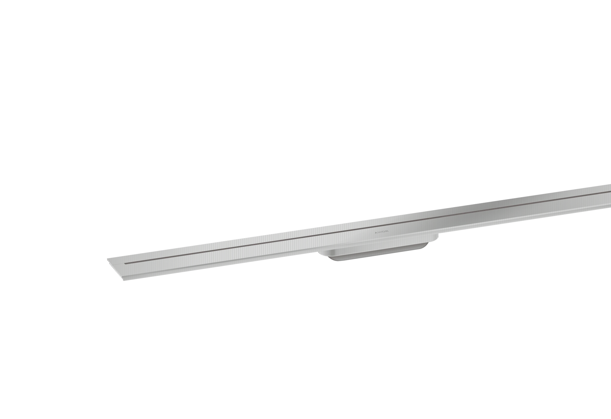 Hansgrohe AXOR Drain Fertigset Duschrinne 900 Wandmontage Chrom