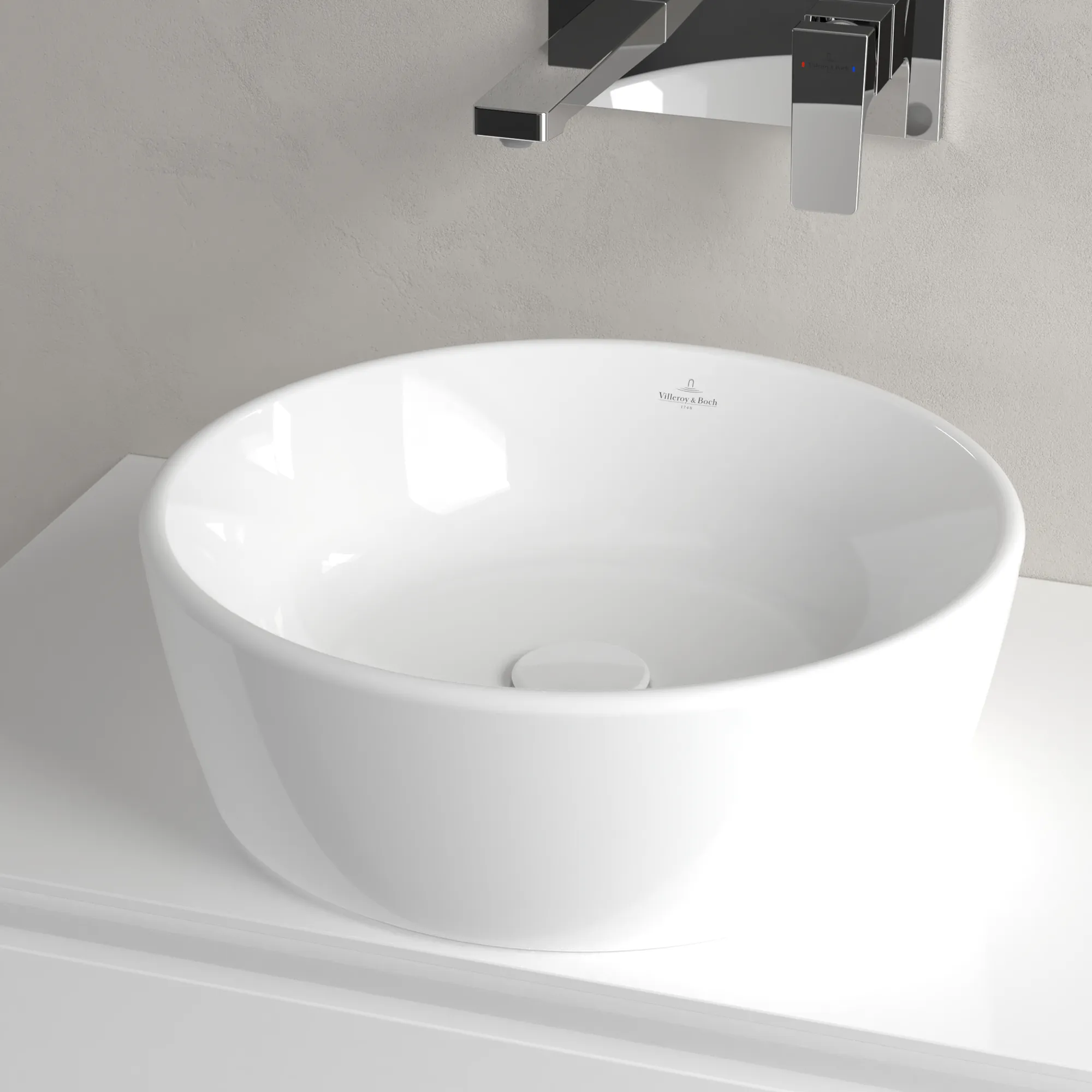 Villeroy & Boch Aufsatzwaschtisch „Architectura“ ⌀ 450 mm, ohne Hahnlochbohrung
