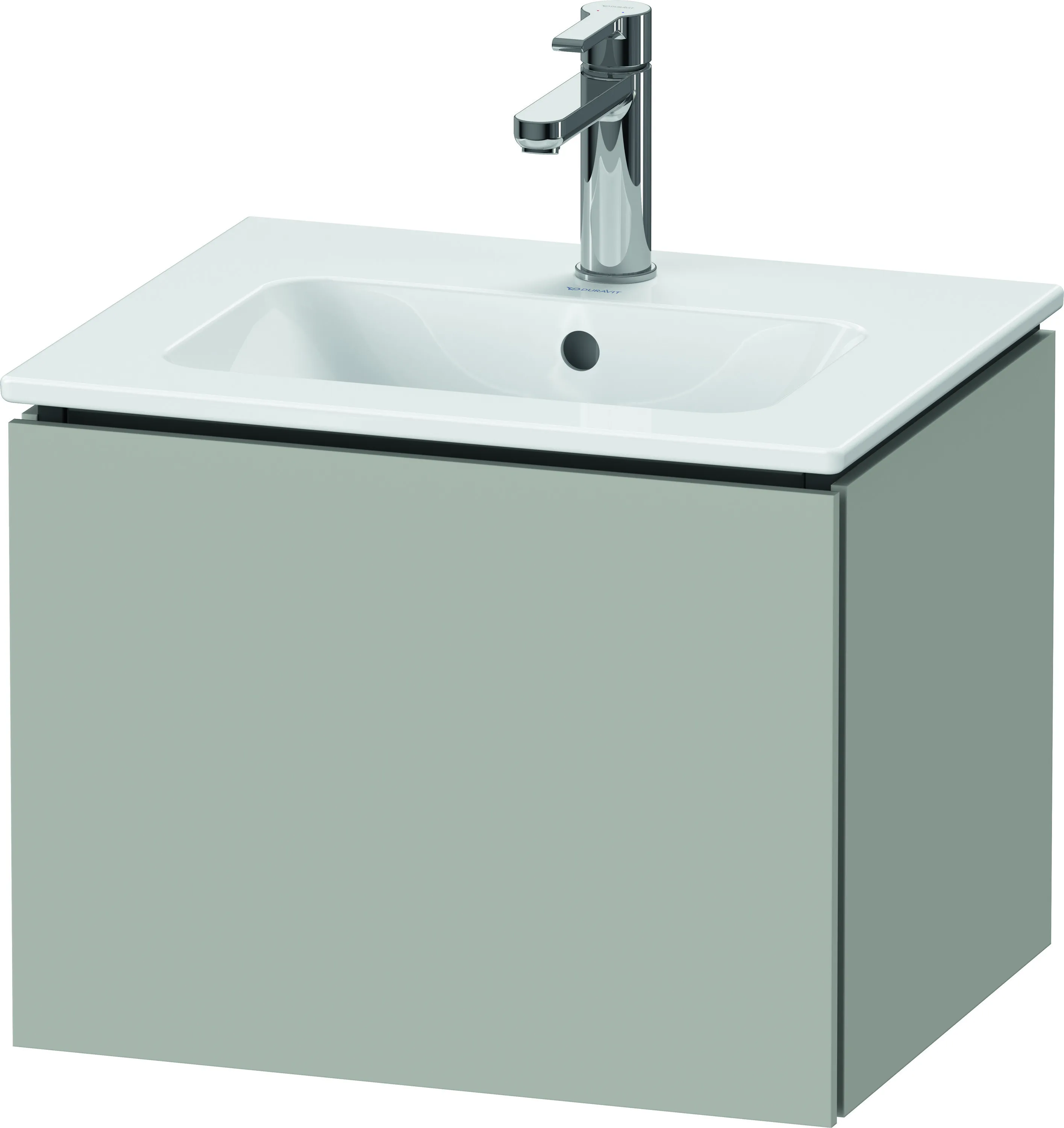 Duravit Waschtischunterschrank wandhängend „L-Cube“ 52 × 40 × 42,1 cm in Betongrau Matt